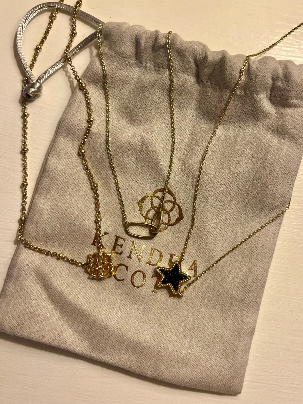 ✨ Kendra Scott Gold Necklace Bundle | 3 Necklaces | Good Used Condition ✨